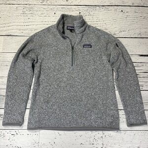 Patagonia‎ Better Sweater Gray 1/4 Zip Pullover Long Sleeve Womens Small